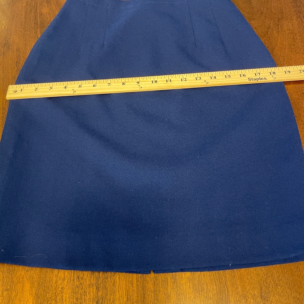 Vintage Talbots Petite 4P Wool Wide Mock Neck Navy Suit 21” Skirt Like New 🇺🇸 - Picture 13 of 16